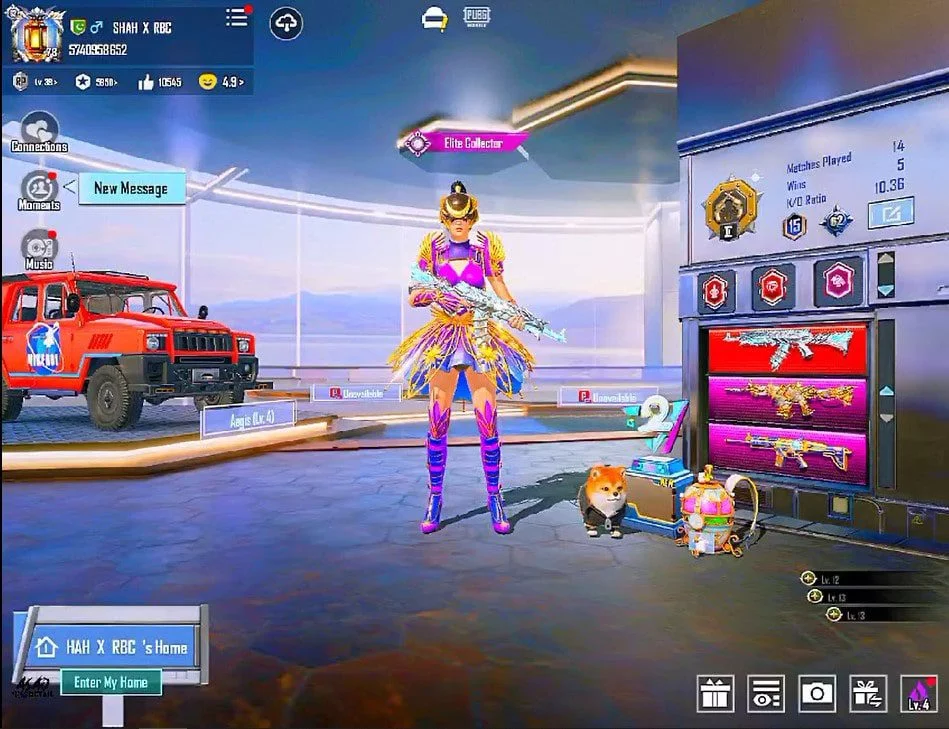 MF 81/300, Account Level 83, 26x Gunlabs, Aegis LV 4, 26x Demand Guns, Best Gunlabs, Op Combo, M416 Silver Guru LVL 6, 2x X-Suit, Golden Wings Budggy