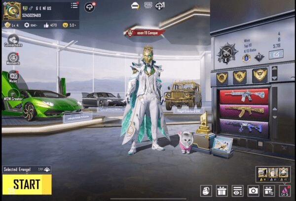 MYTHICS 98 | LVL 78 | S19 Conqueror | 16 Gun Labs | SILVANUS X-Suit (LVL 6) | 2 Lamborghini Cars | Violet Blossom Set | Collection LVL 62 | 6X Tokens