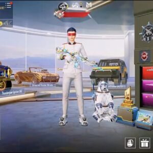 M416 Tidal Embrace MAX, LV4 Fiore Lady X-Suit, 134 Mythics, 40x Gun Labs, S2 White Commander Set & Conqueror Frames